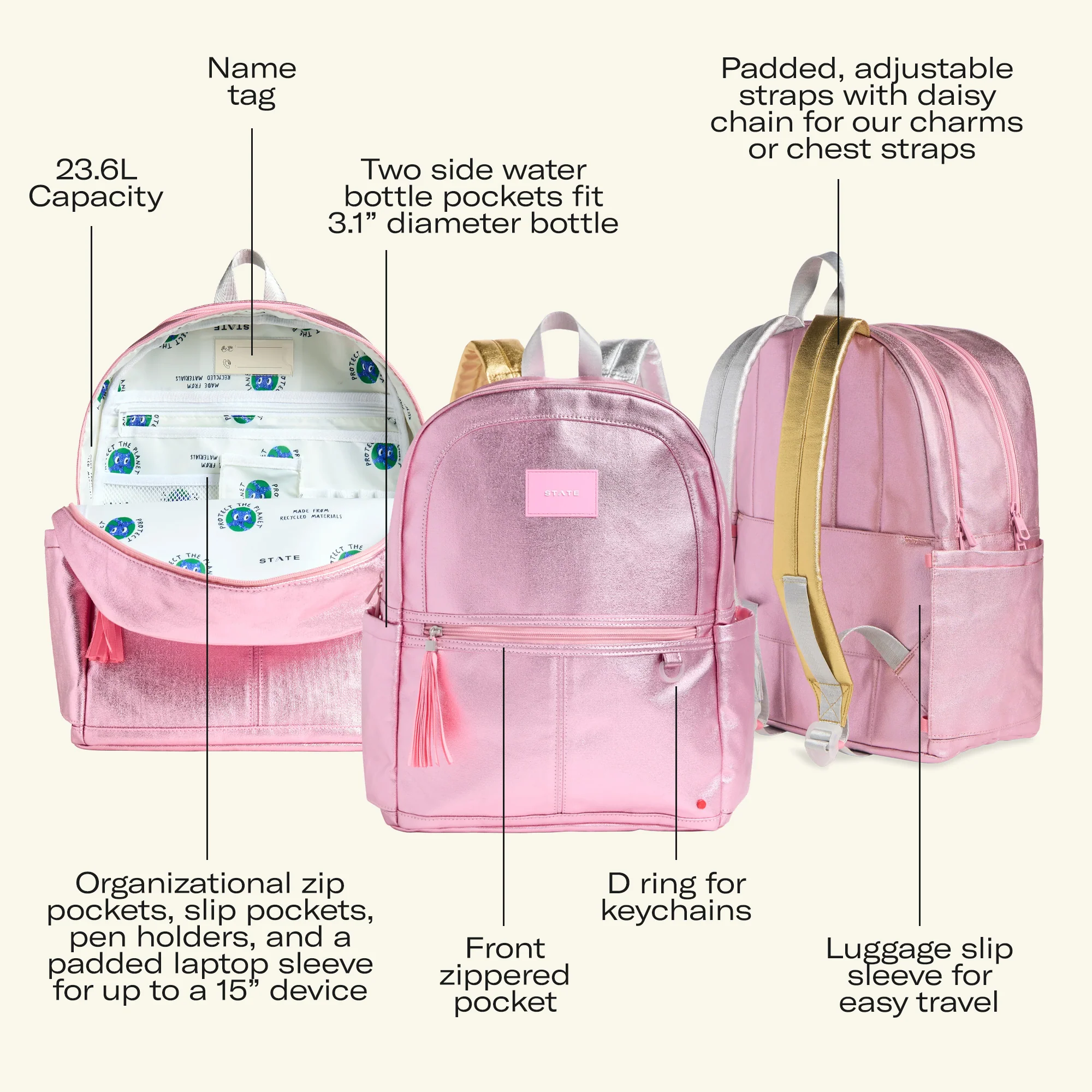 Kane Double Pocket Large Backpack - Image 10